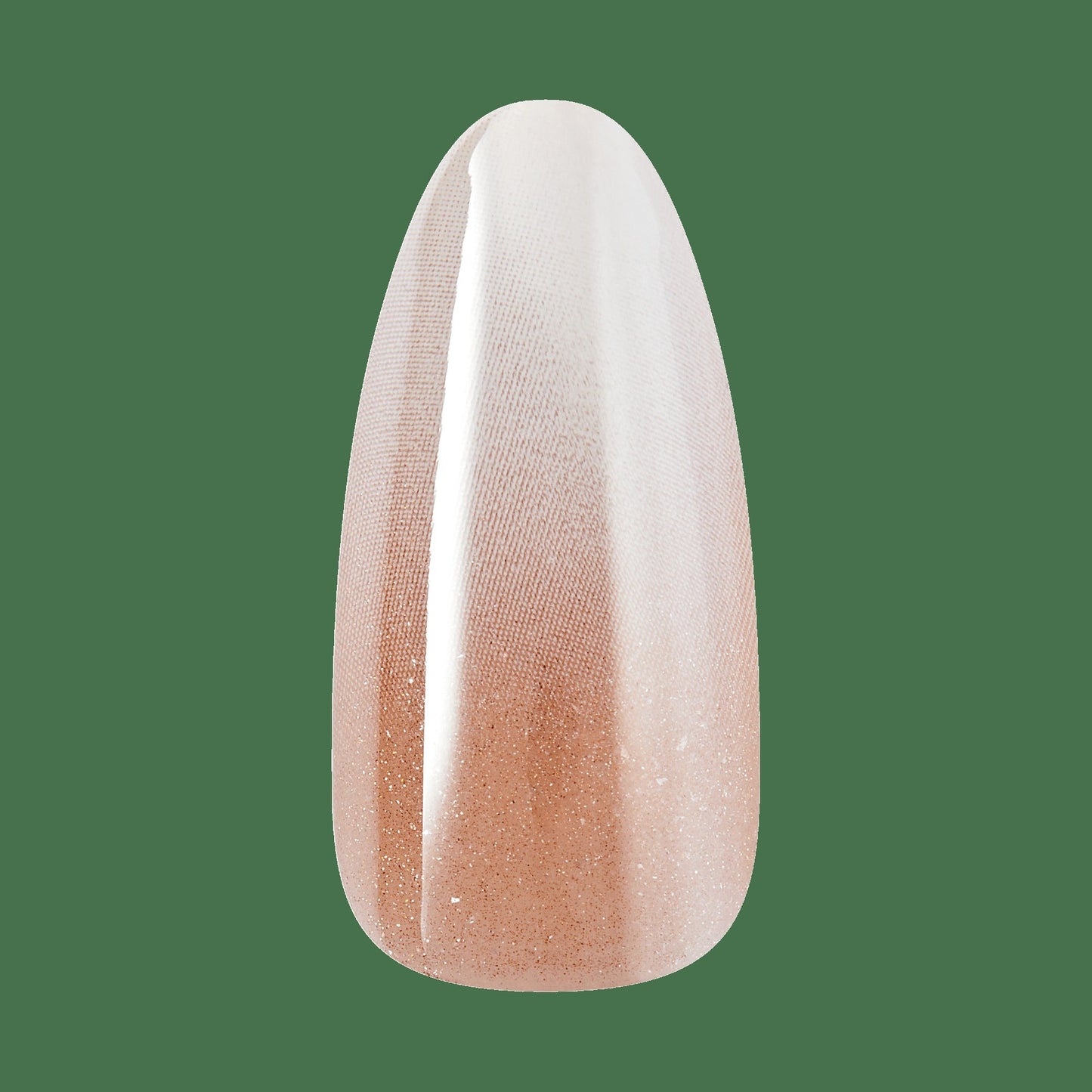 Kiss Glam Embellished Press On Fake Glue Nails - Day n Night | Design, Beige & White, Long, Almond