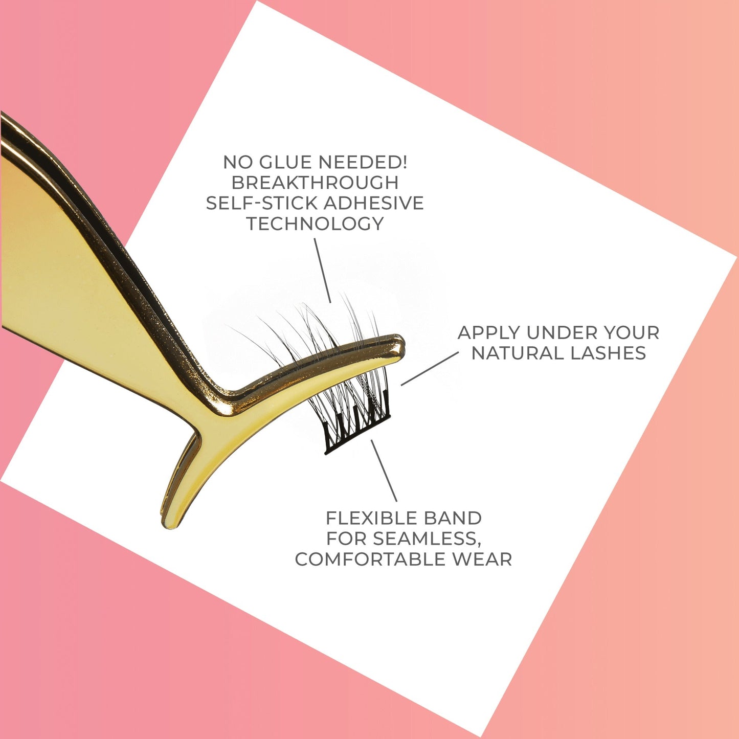Impress Falsies Pre-Glued False Eyelashes Starter Kit - Natural | 36 Lash Clusters, With Applicator, 12mm-14mm