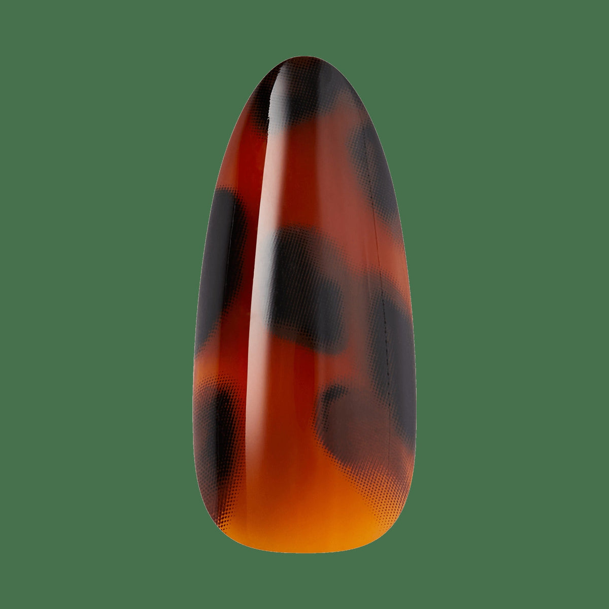 Kiss Luxe Press On Fake Glue Nails - Tidal Quest | 3D & Jewel French Design, Red & Brown, Long, Almond