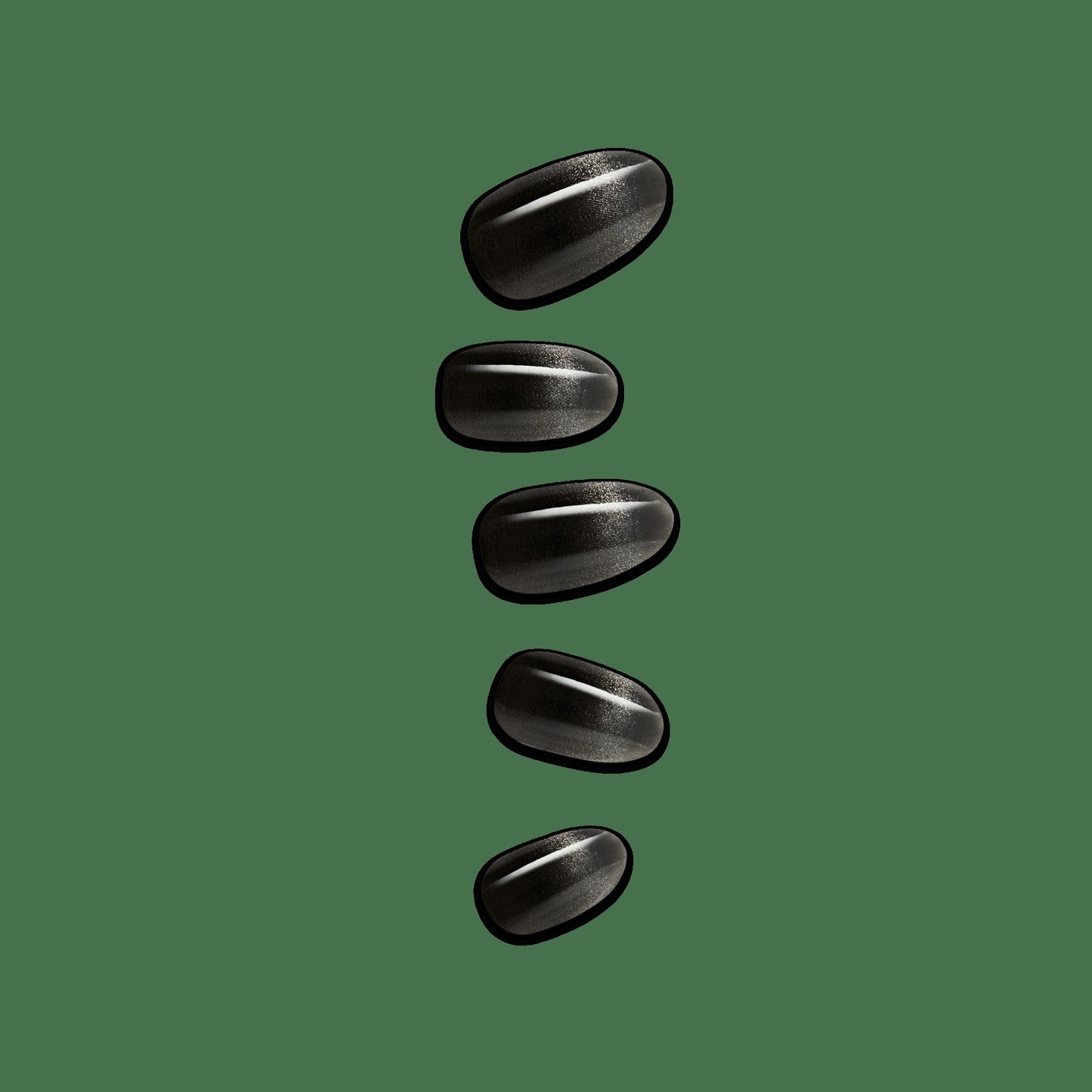 colorFX by Impress No Glue Fake Press On Nails - Best Wishes | Solid, Black, Medium, Oval, Manicure