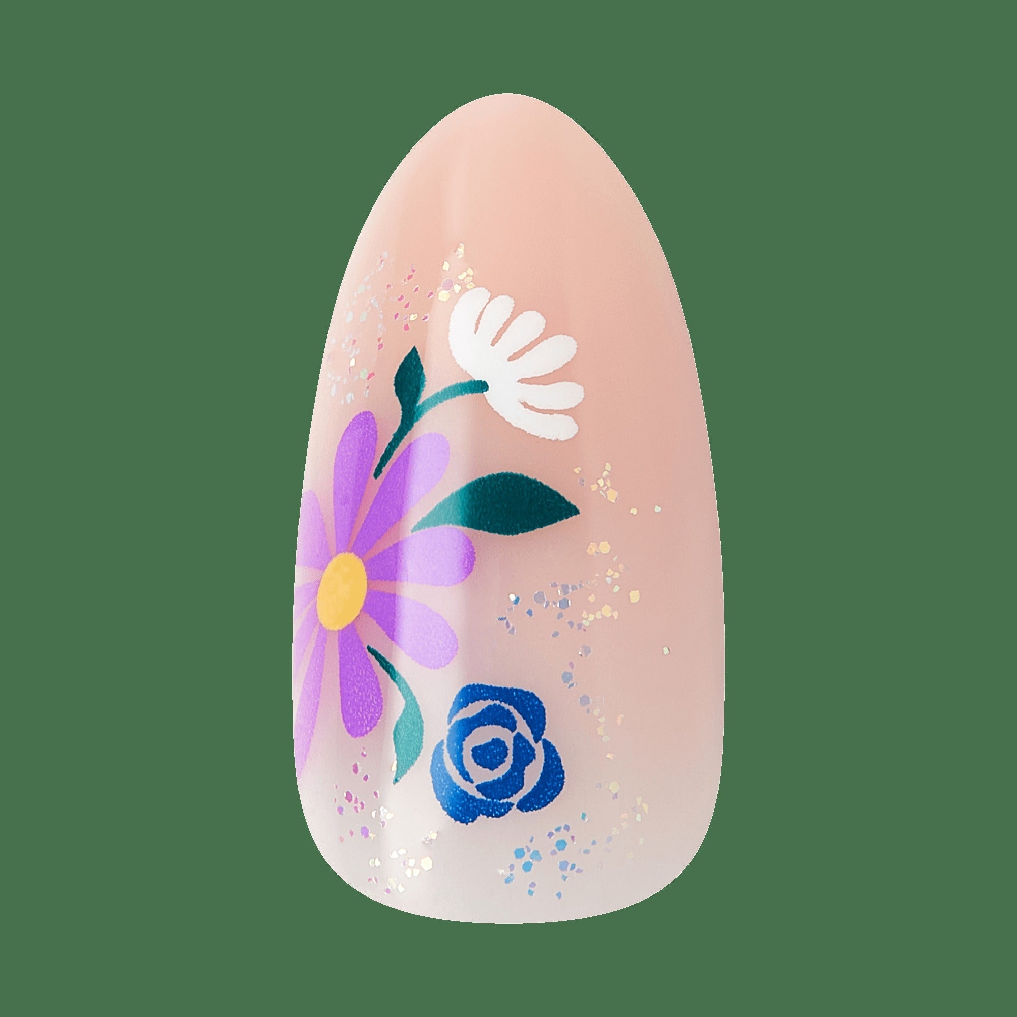 Kiss Core Design Press On Fake Glue Nails - Stay In Touch | Design, Multicolor, Medium, Almond
