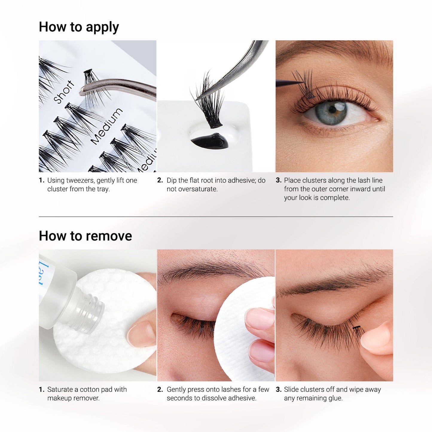 Kiss Lash Couture DIY Faux False Eyelashes Extensions Kit | 50 Clusters, Cluster Lashes, 12mm-14mm
