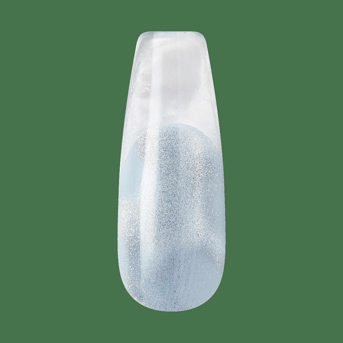 Kiss Glam 3D & Jewel Press On Fake Glue Nails - Seraphic | Design, Blue & Clear, Long, Coffin