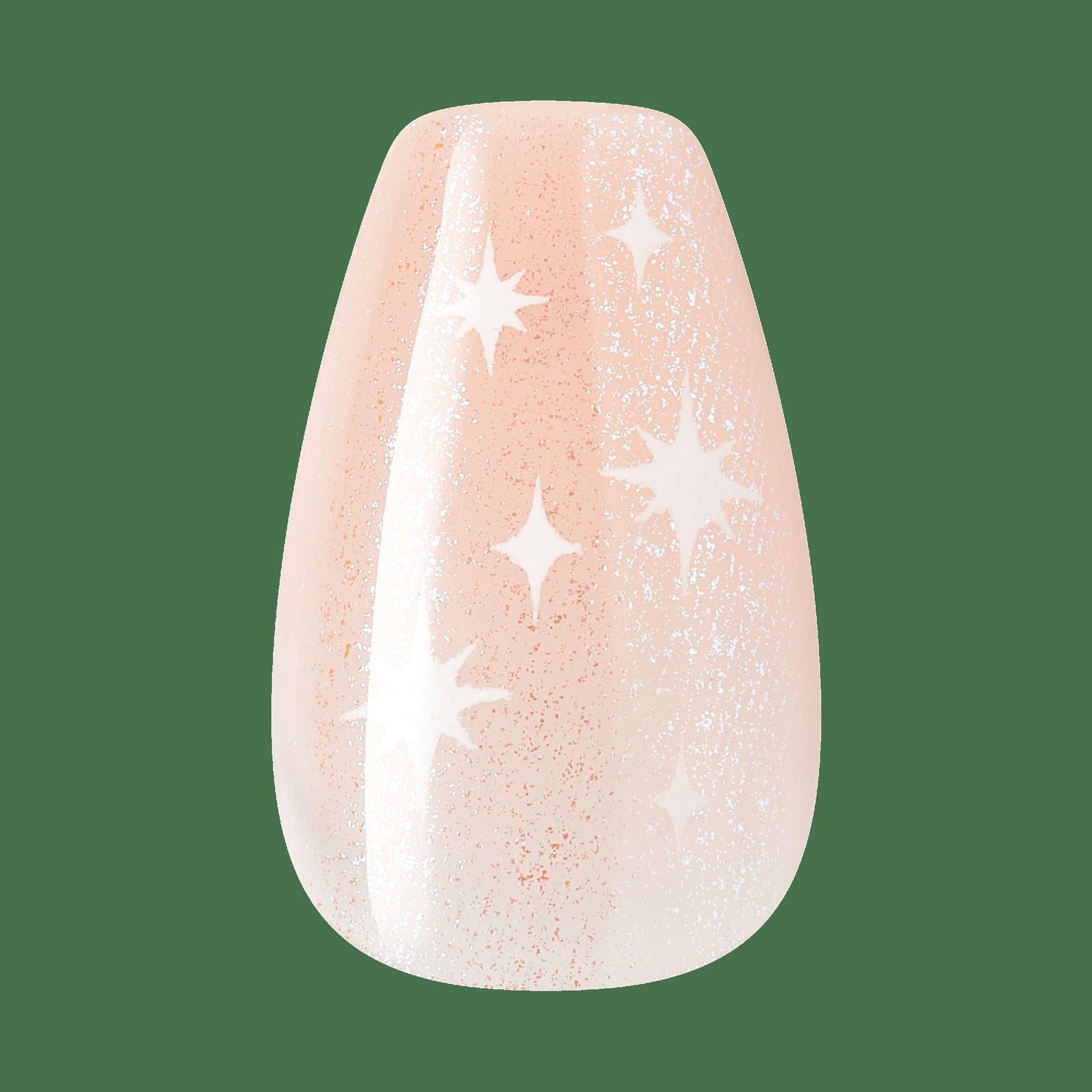 Kiss Core Design Press On Fake Glue Nails - Cheers | French Design, Neutral, Short, Coffin
