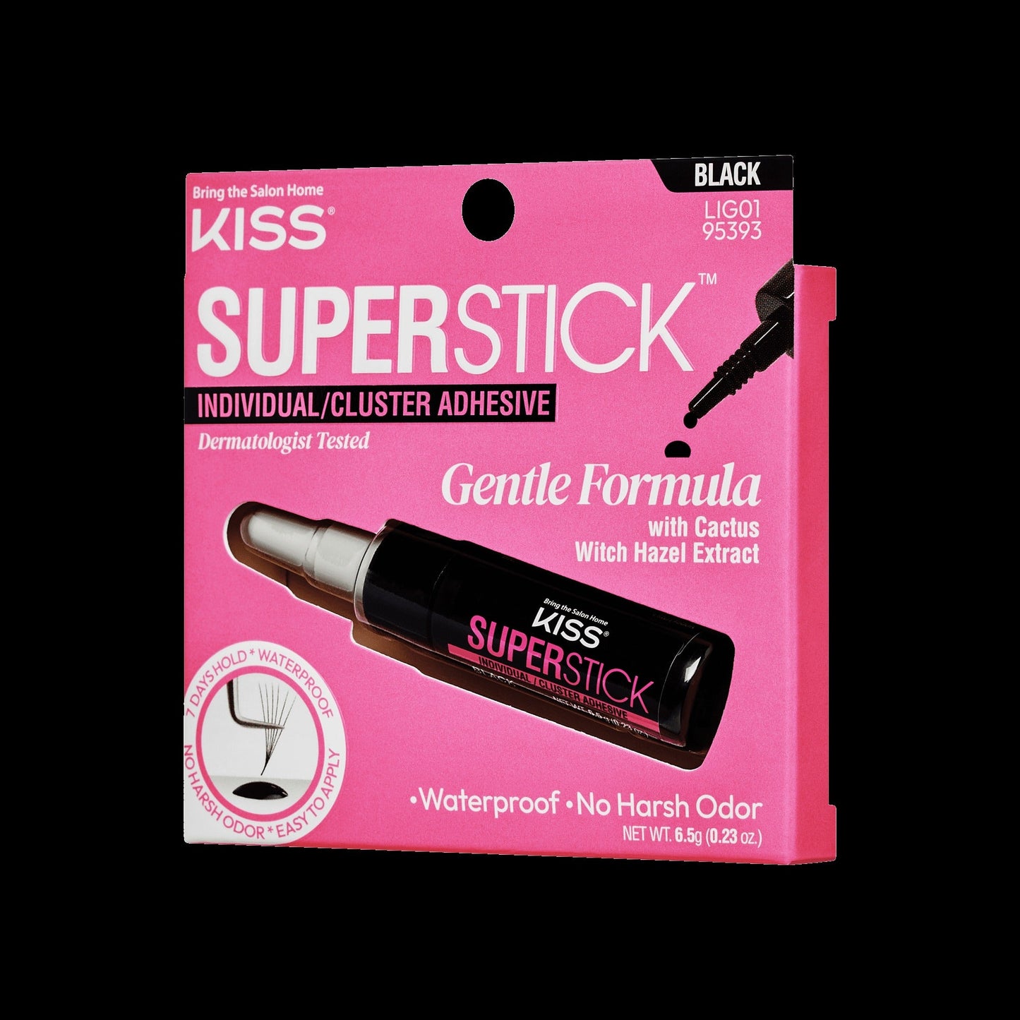 Kiss SuperStick Lash Cluster Adhesive - Black | False Eyelash Glue, Cluster Lash Adhesive, Up to 7 Day Hold