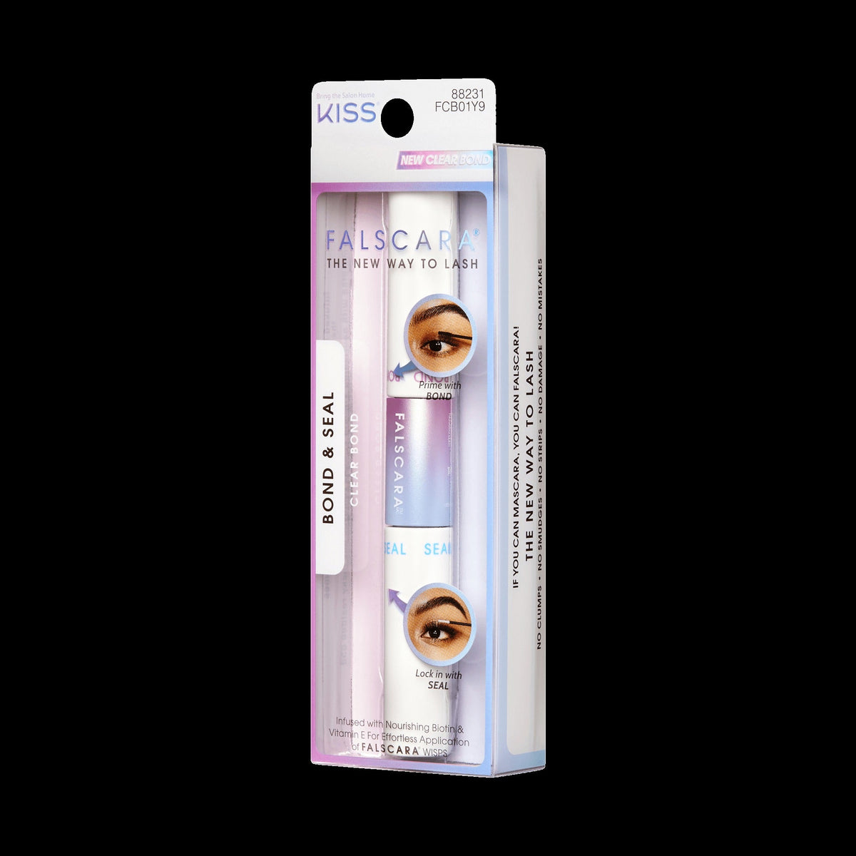 Falscara False Lash Bond & Seal - Clear | DIY Lash Extension Adhesive, Lash Bond, Two-Step Adhesive