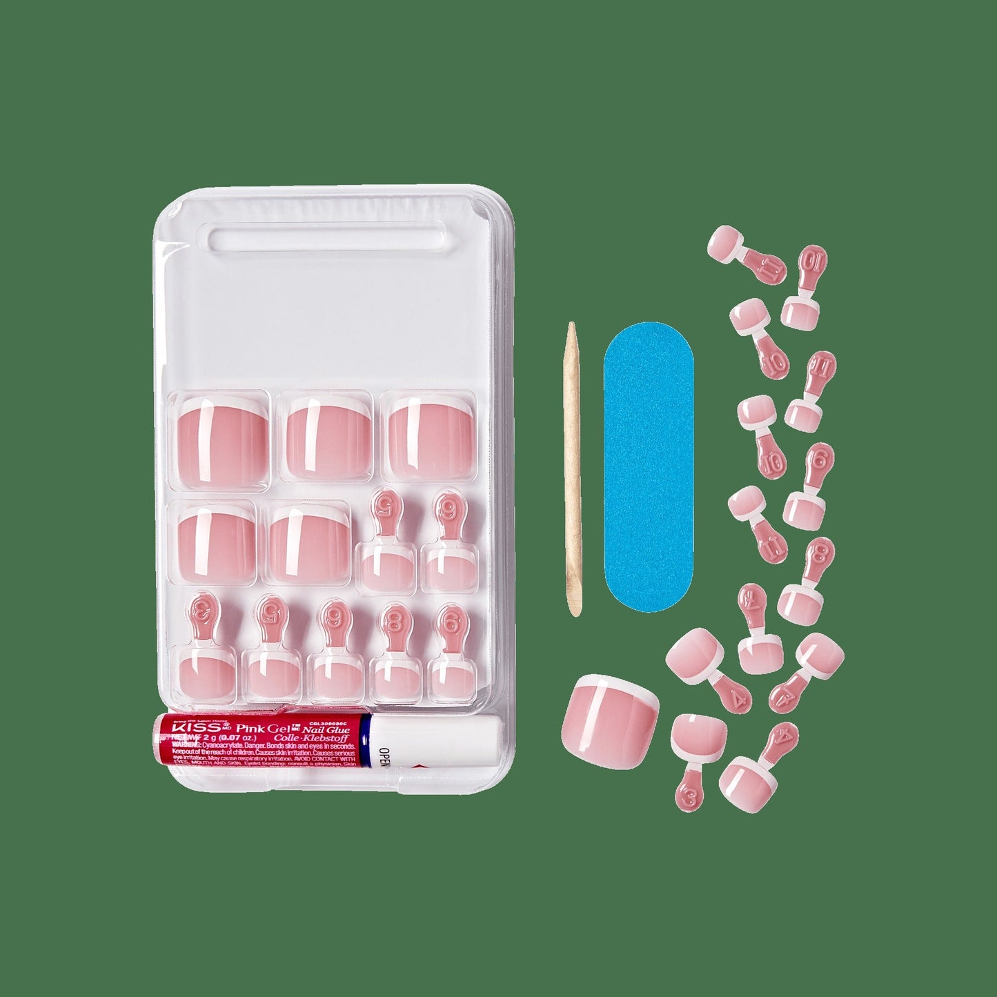 Kiss Gel Fantasy Press On Glue Toenails - Chase It