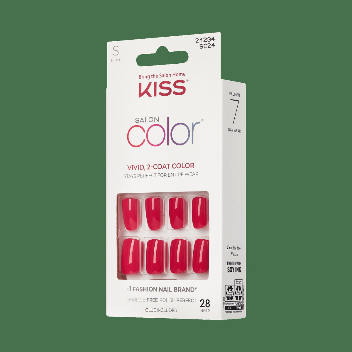 Kiss Salon Color Press On Glue Nails - Truthful