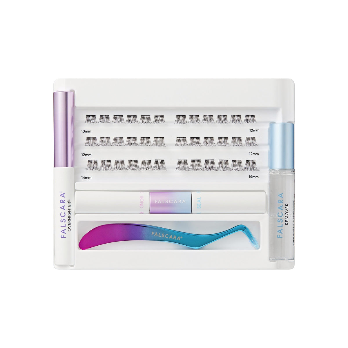 Falscara Classic Natural Special All Inclusive Ultimate Kit -Lengthening | DIY False Lash Extensions, Cluster Lash, Wispy Lashes, 36 Wisps, 10mm-14mm