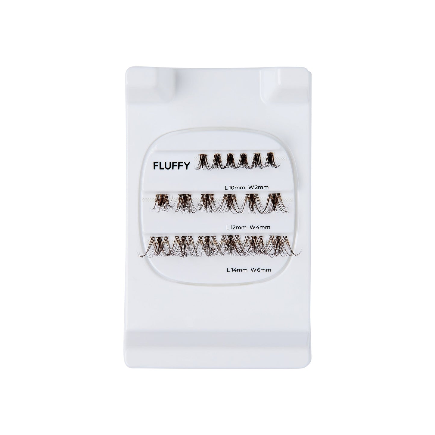 Falscara Studio Lash Palette - Dark Chocolate Fluffy Volume | DIY False Lash Extensions, Medium Glam, Cluster Lash, Wispy Lashes, 18 Wisps, 10mm-14mm
