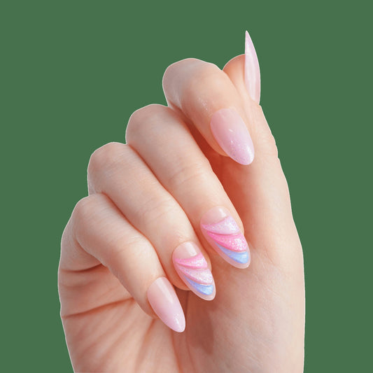Kiss Gel Fantasy Allure Press On Glue Nails - Glide
