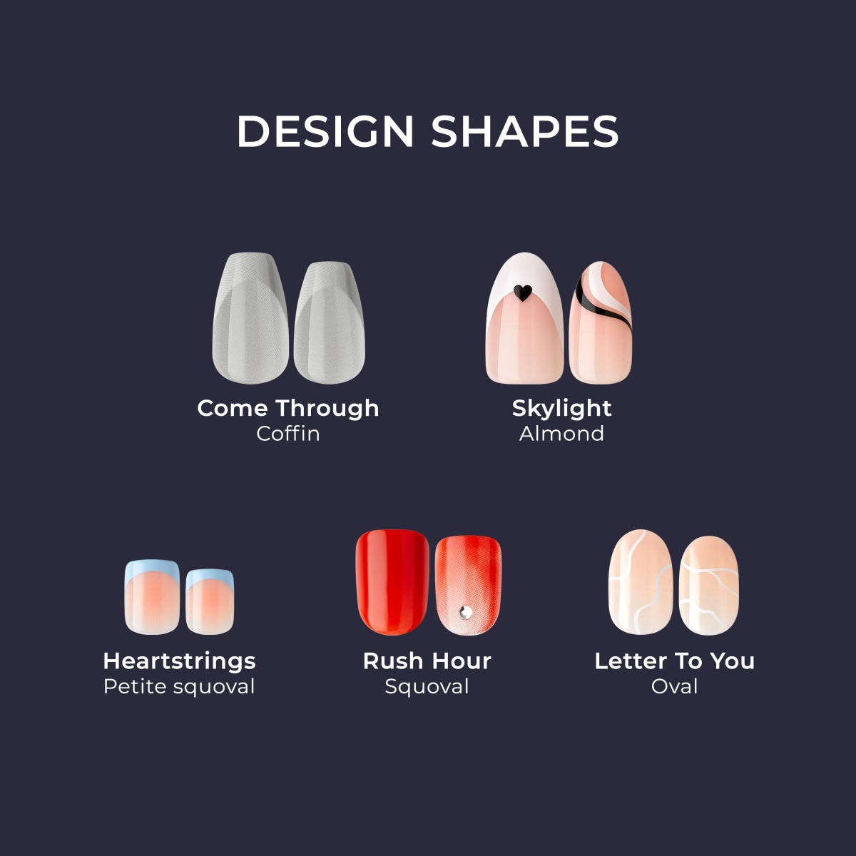 Impress Design No Glue Fake Press On Nails - Vision | French Design, Red, Medium, Almond, Manicure