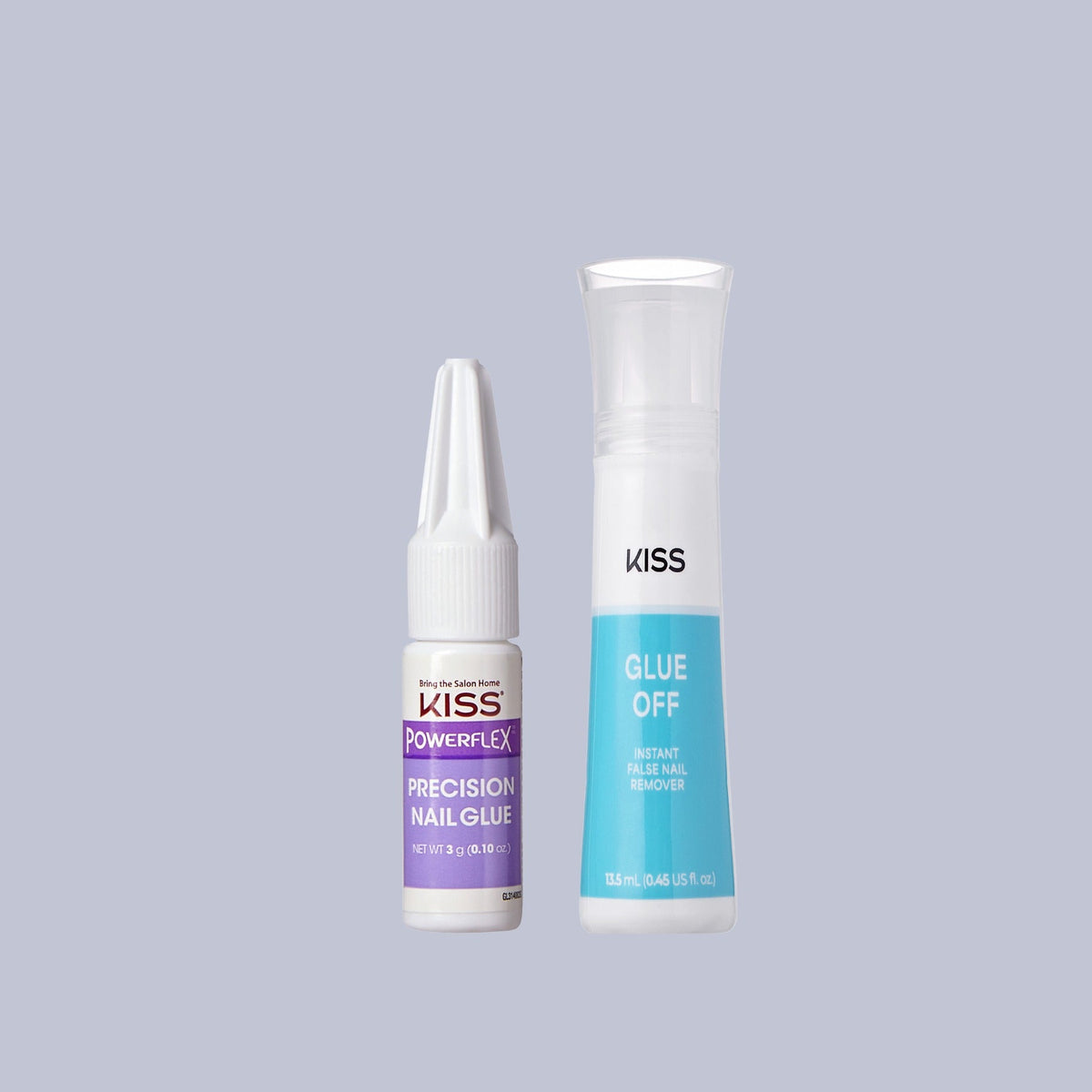 Kiss Press On Glue Nail Tool Bundle - PowerFlex Precision Nail Glue + Glue OFF Remover