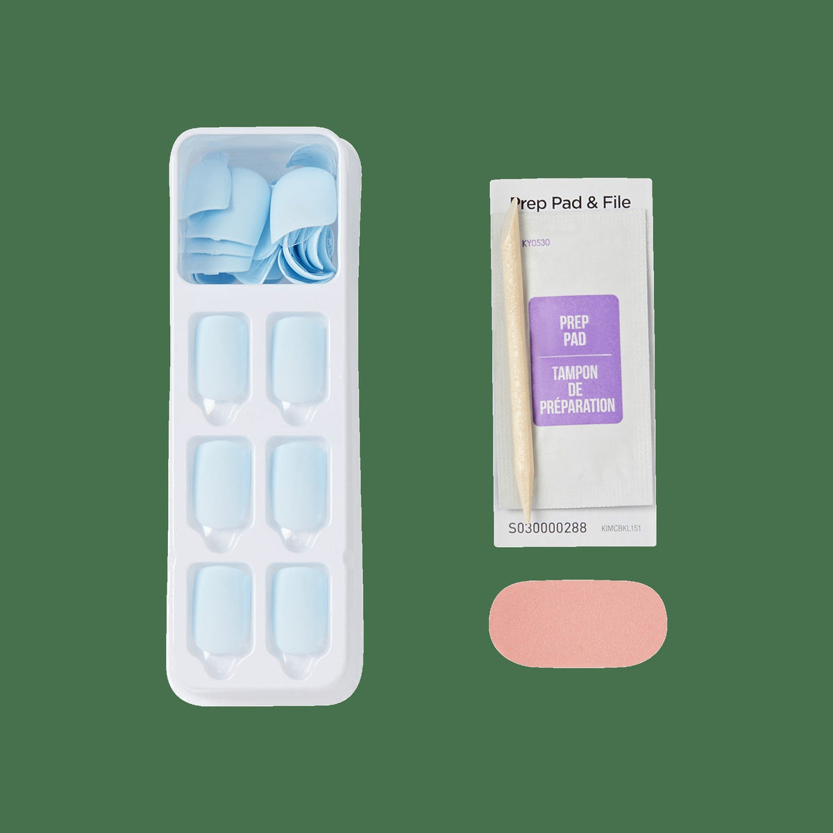 Impress Color No Glue Fake Press On Nails - Loom | Solid, Blue, Short, Squoval, Manicure