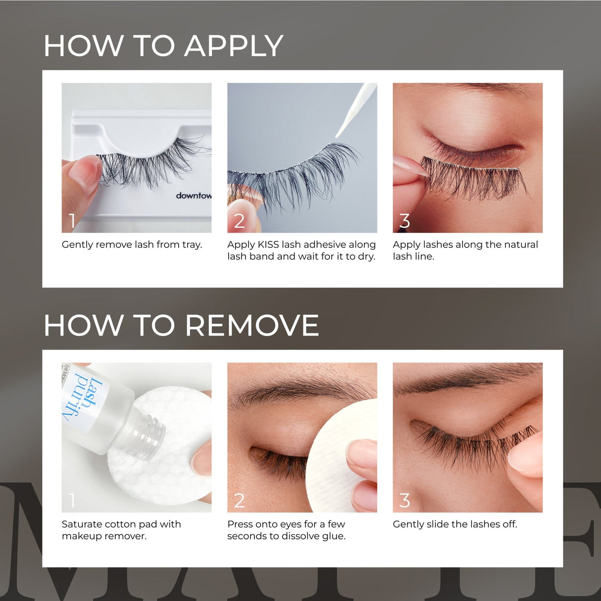Kiss Lash Couture Matte Black False Eyelashes Multipack - Matte Cheviot | 4 Pairs, Strip Lashes, 18mm-20mm