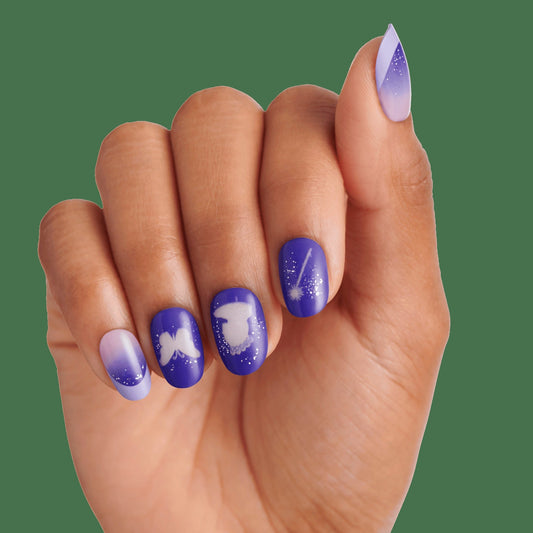 Kiss X WICKED: FOR GOOD | Glow With Glinda | Design, Purple, Short, Oval