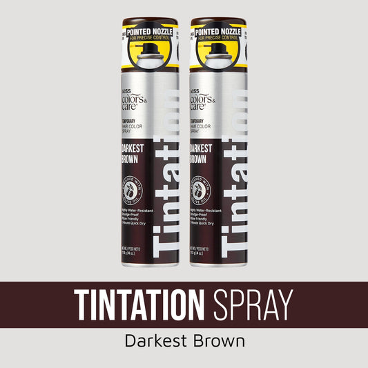 Kiss Colors & Care Tintation Spray Darkest Brown Bundle - 2 Pack