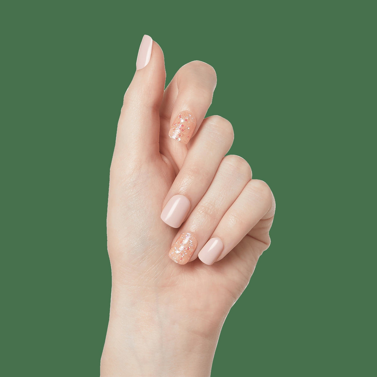 Impress No Glue Fake Press On Nails - Dorothy | Design, Pink, Short, Squoval, Manicure