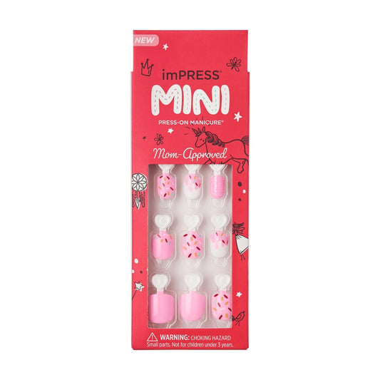 Impress Kids No Glue Fake Press On Nails - Super Duper | Design, Pink, Kids, Squoval, Manicure