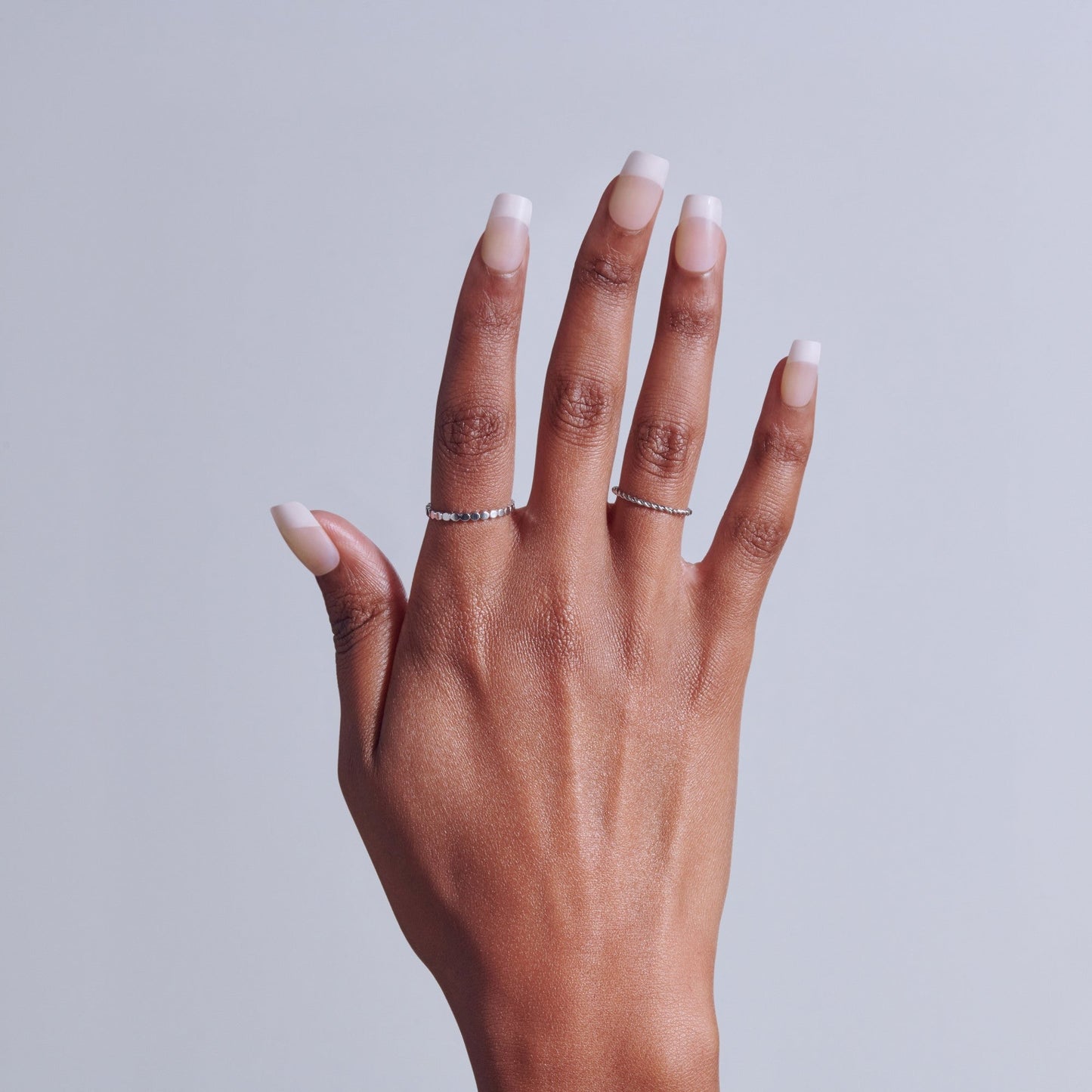 Kiss Core French Press On Fake Glue Nails - Scenario | French Tips, White, Medium, Squoval