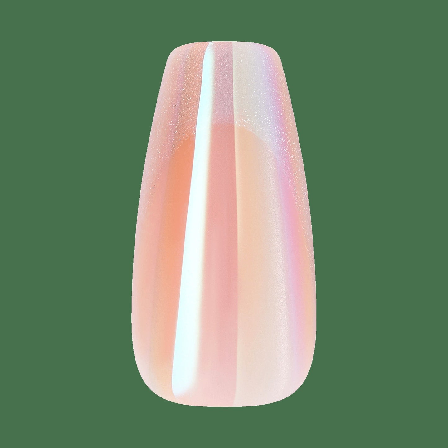 Kiss Glam Embellished Press On Fake Glue Nails - Dusk Mirage | Design, Beige, Medium, Coffin