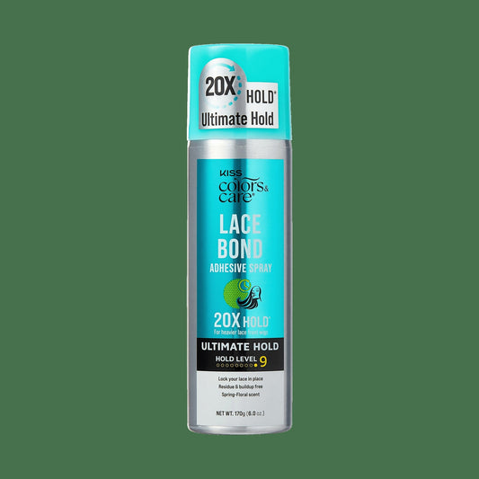 Kiss Colors & Care Lace Bond Spray | Ultimate Hold, Wig Adhesive Spray, Wig Glue, 6 oz, Hair Care