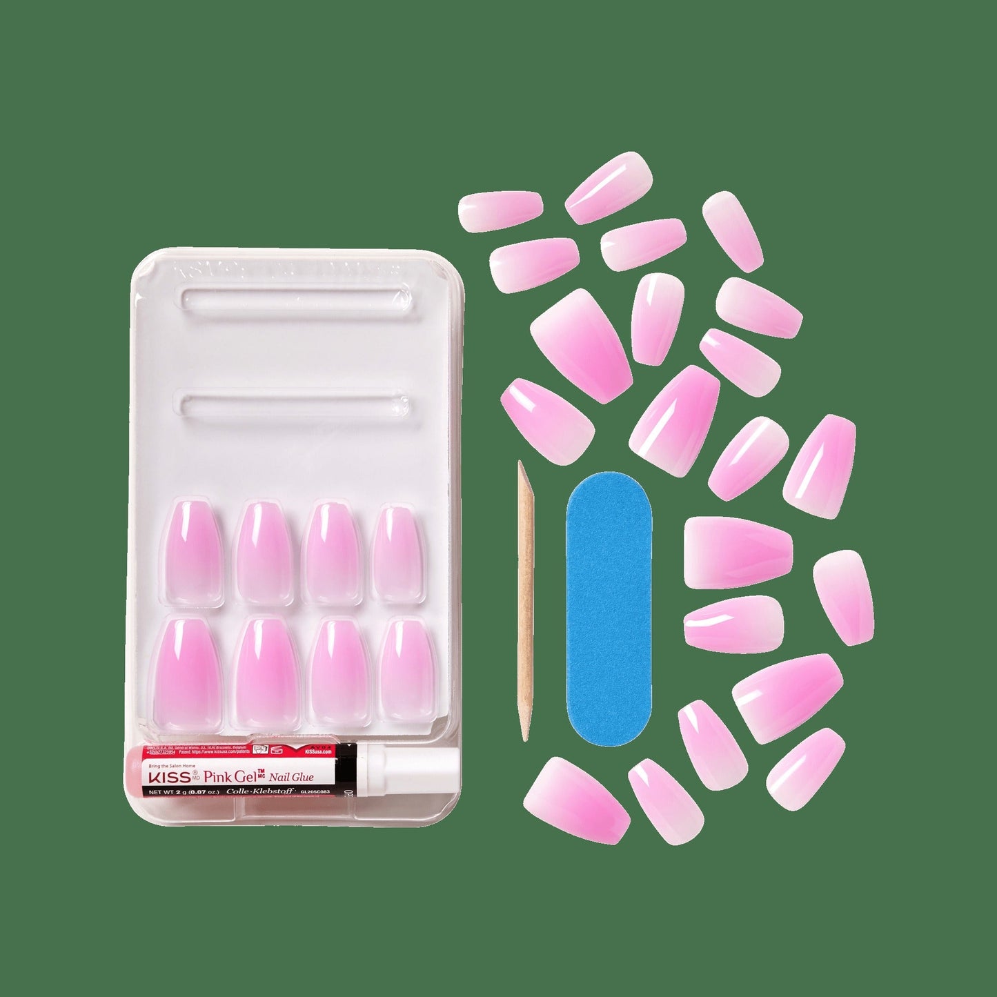 Kiss Gel Fantasy Jelly Color Press On Glue Nails - Jelly Case