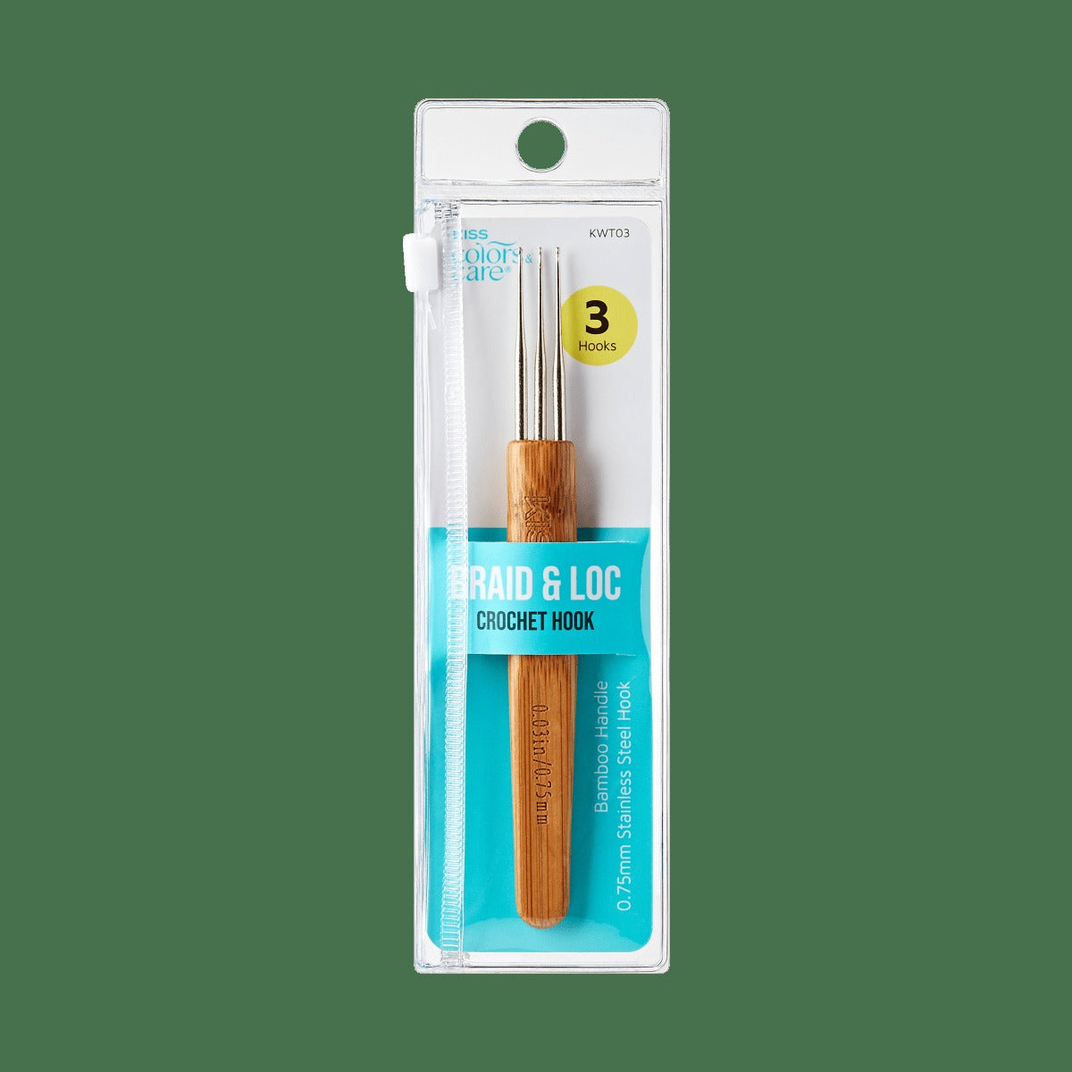 Kiss Colors & Care Braid & Loc Crochet Hook - 3 Hooks | Braiding Hook, Crochet Hook, Hair Accessories