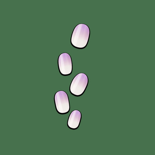 Impress Color No Glue Fake Press On Nails - Take A Chance | Design, Purple, Short, Oval, Manicure