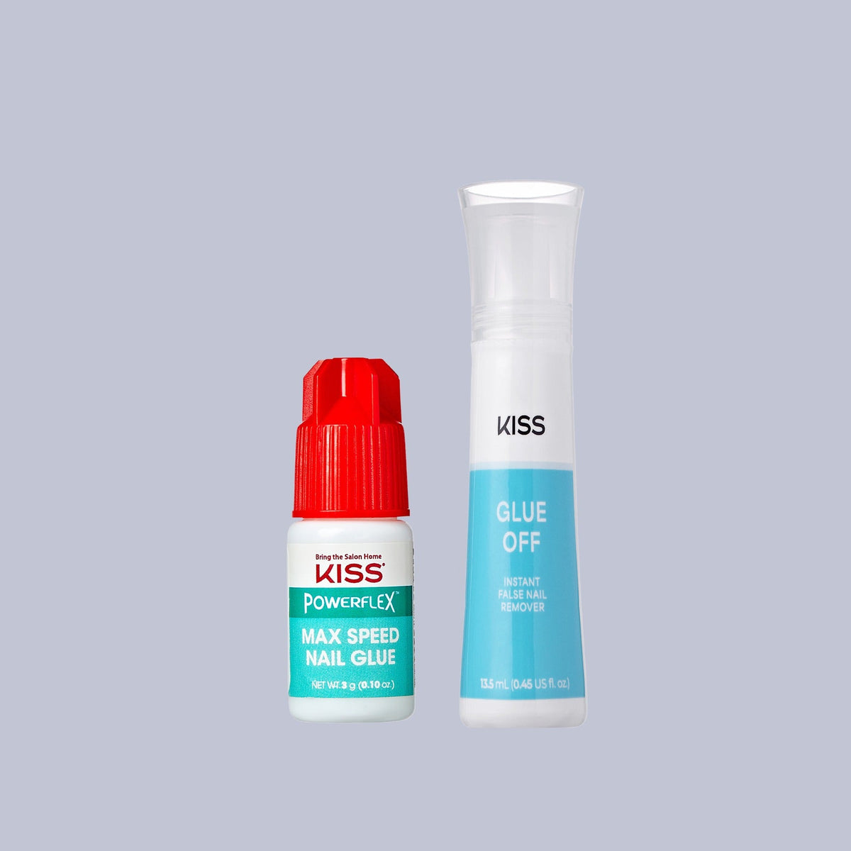 Kiss Press On Glue Nail Tool Bundle - PowerFlex Maximum Speed Nail Glue + Glue OFF Remover