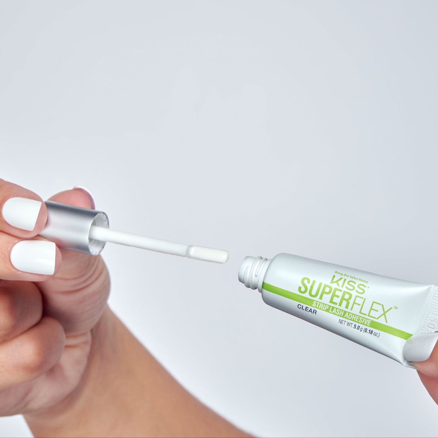 Kiss SuperFlex Latex Strip Lash Adhesive - Clear | False Eyelash Glue, Strip Lash Adhesive, Brush on Applicator