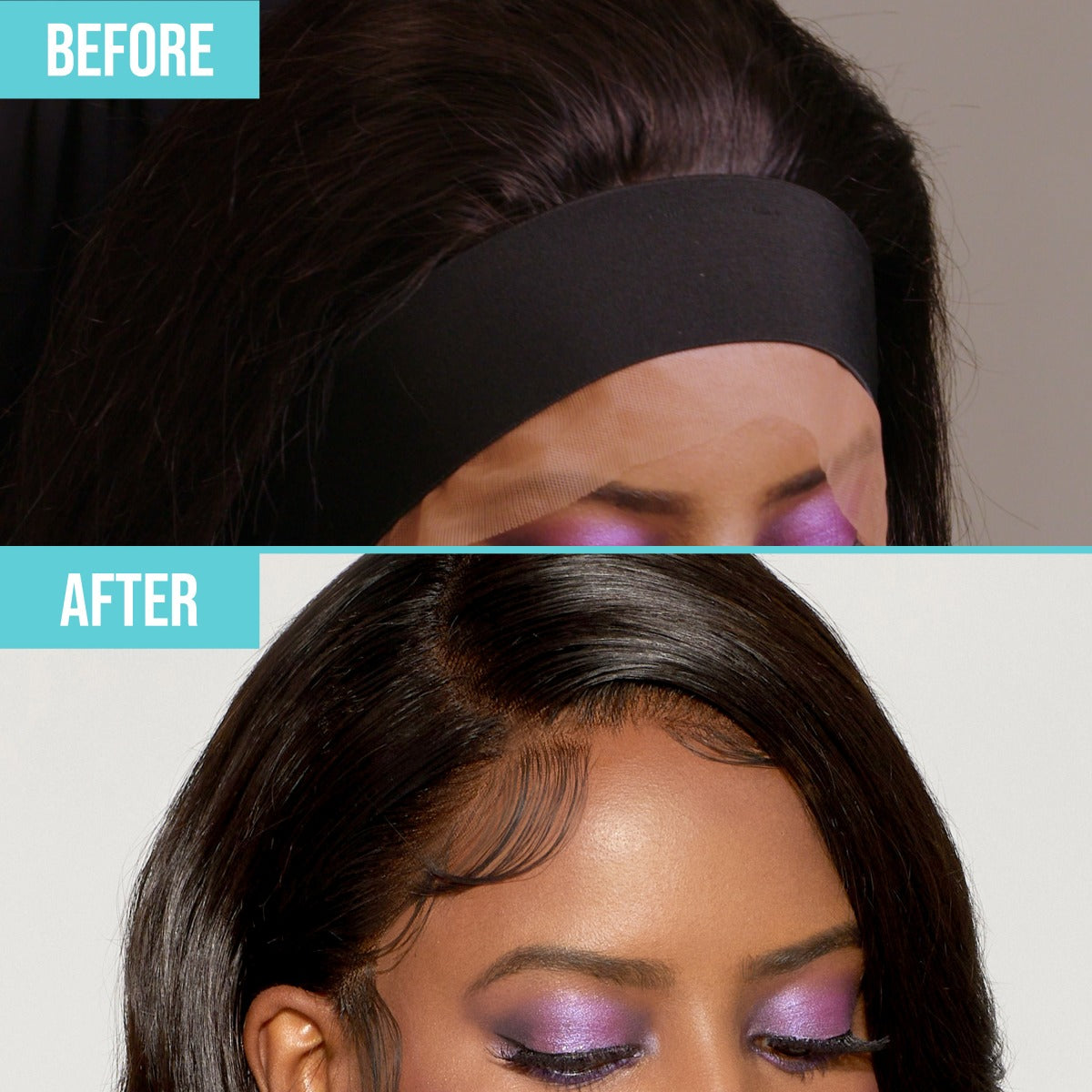 Kiss Colors & Care Perfect Melt Elastic Band - Black, 1 3/4" | Wig Grip Band, Hair Accessories