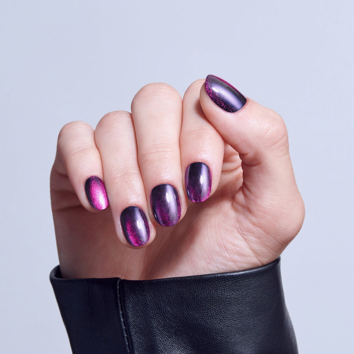 Kiss Glam Embellished Press On Fake Glue Nails - Simple Joys | Design, Purple, Short, Round