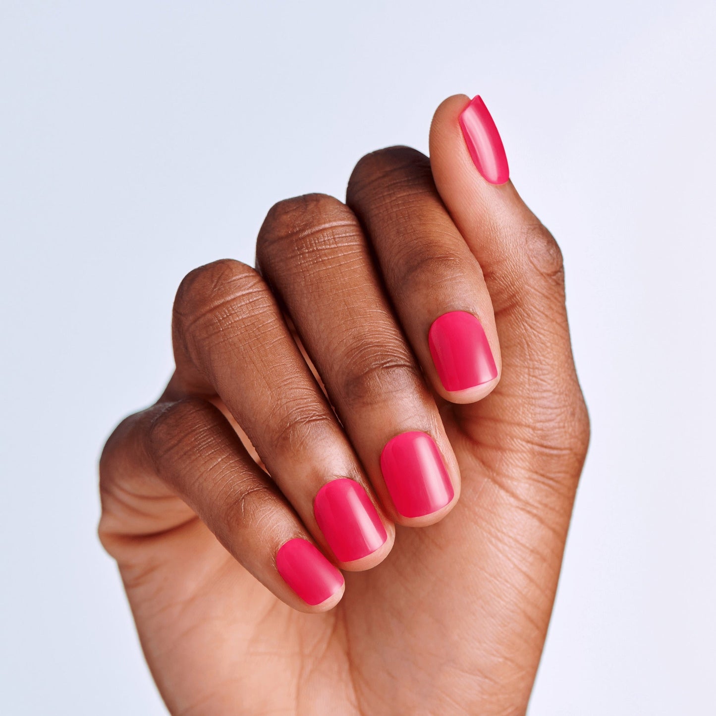 Impress Color No Glue Fake Press On Nails - Melting | Solid, Pink, Short, Squoval, Manicure