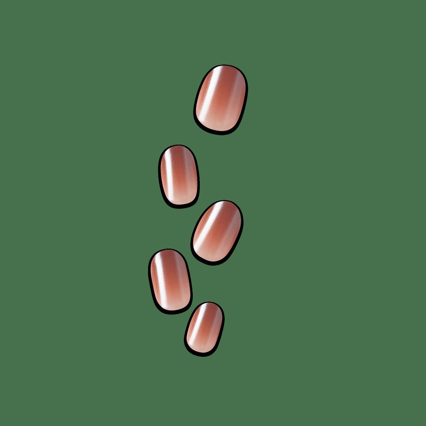 colorFX by Impress No Glue Fake Press On Nails - Blissful Radiance | Solid, Brown, Short, Oval, Manicure