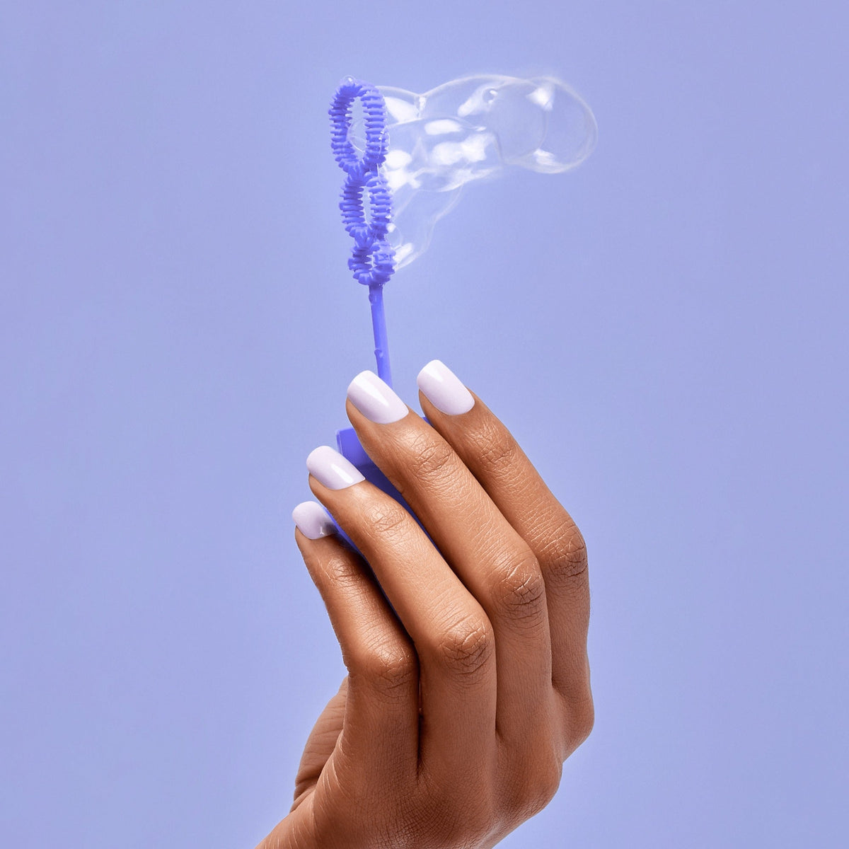 Impress Color No Glue Fake Press On Nails - Picture Purplect | Solid, Purple, Short, Squoval, Manicure