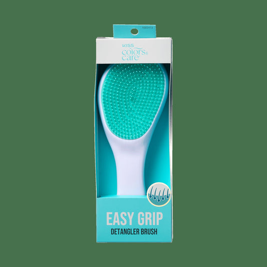 Kiss Colors & Care Easy Grip Detangler Brush | Non-Slip