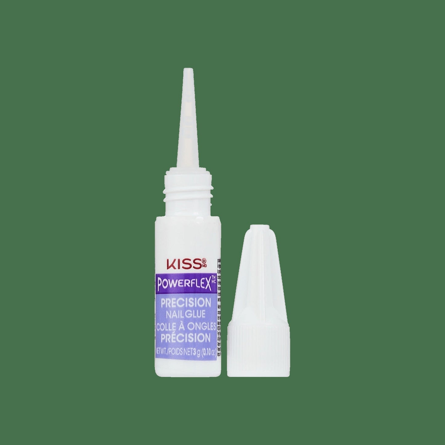 Kiss PowerFlex Precision Fake Nail Glue - 0.10 oz. | Nail Adhesive, Press-On Glue, Precision Nozzle, Ideal for Repairing