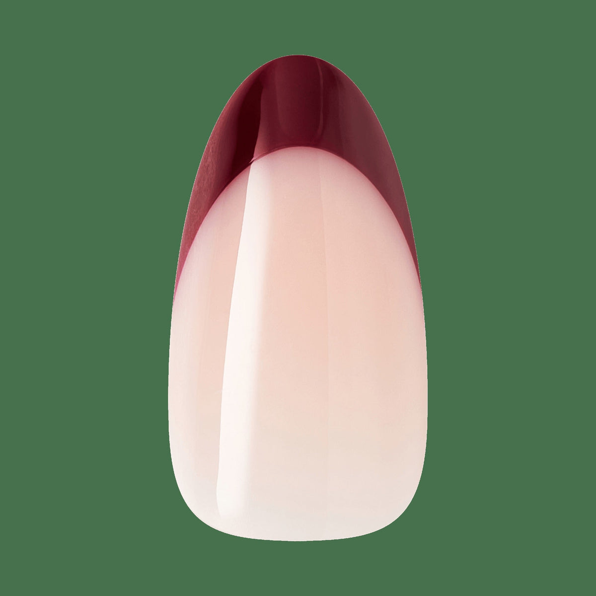 Kiss Core French Press On Fake Glue Nails - Cheerful | French Tips, Red, Medium, Almond