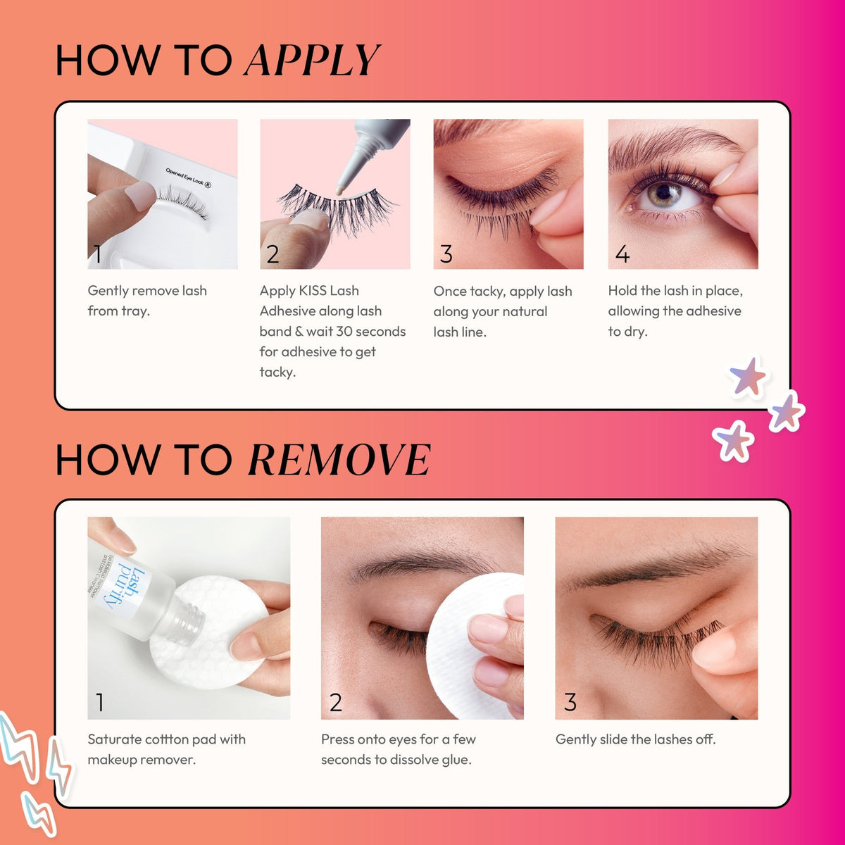 Kiss Filter Lashes False Eyelashes - LASHES II xoJourdan | 1 Pair, Strip Lashes, 3mm-11mm