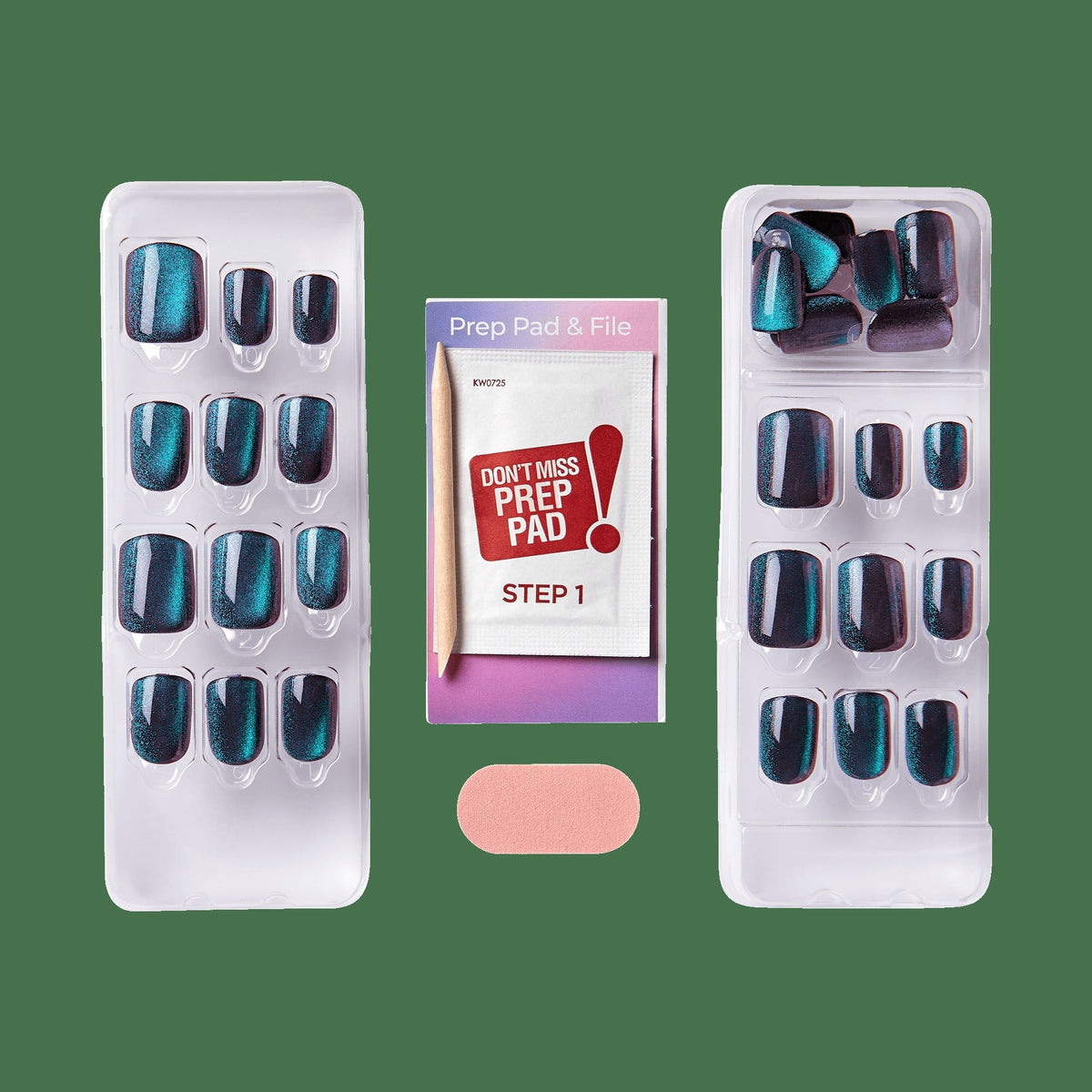 colorFX by Impress No Glue Fake Press On Nails - Better Things | Solid, Green, Short, Squoval, Manicure