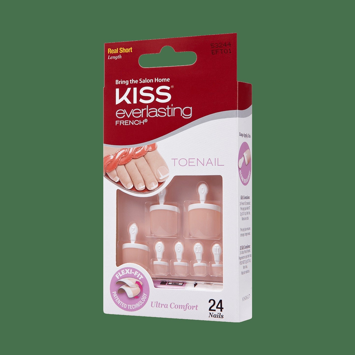 Kiss Everlasting French Press On Glue Toenails - Limitless