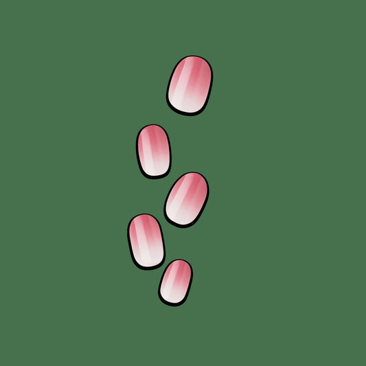Impress Color No Glue Fake Press On Nails - Beat The Heat | Design, Pink, Short, Oval, Manicure