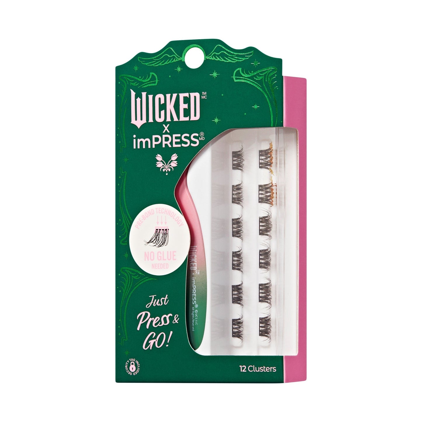 WICKED X Impress | Wizard's Palace | 12 Lash Clusters, 8mm-10mm