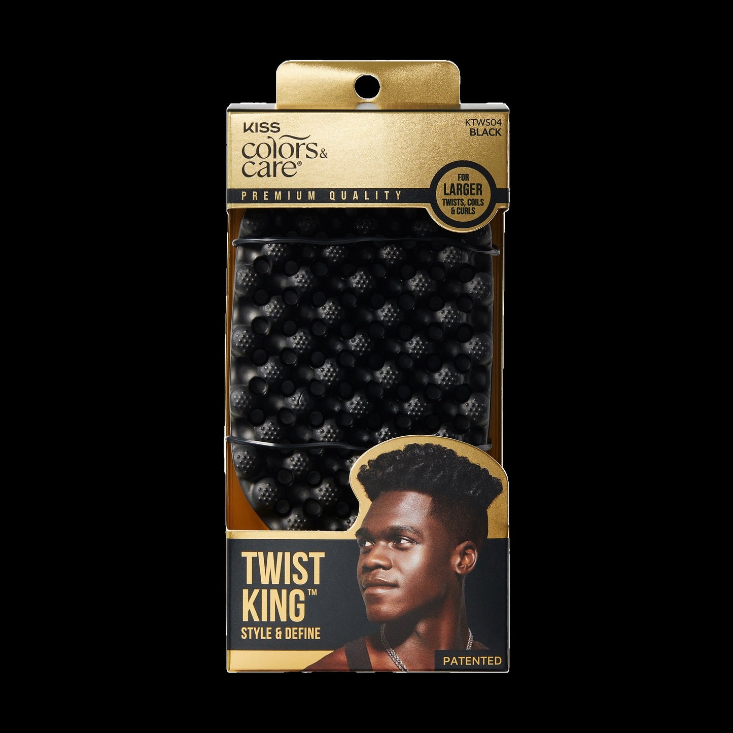 Kiss Colors & Care Style & Define Twist King | Sponge Brush, 4C Curl Sponge, For Larger Twists, Coils & Curls