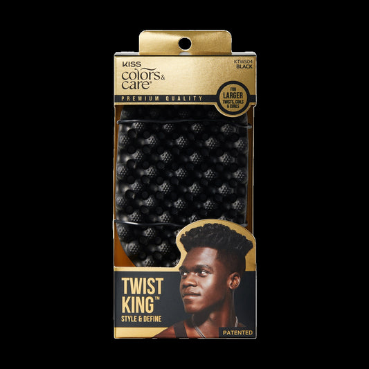Kiss Colors & Care Style & Define Twist King | Sponge Brush, 4C Curl Sponge, For Larger Twists, Coils & Curls