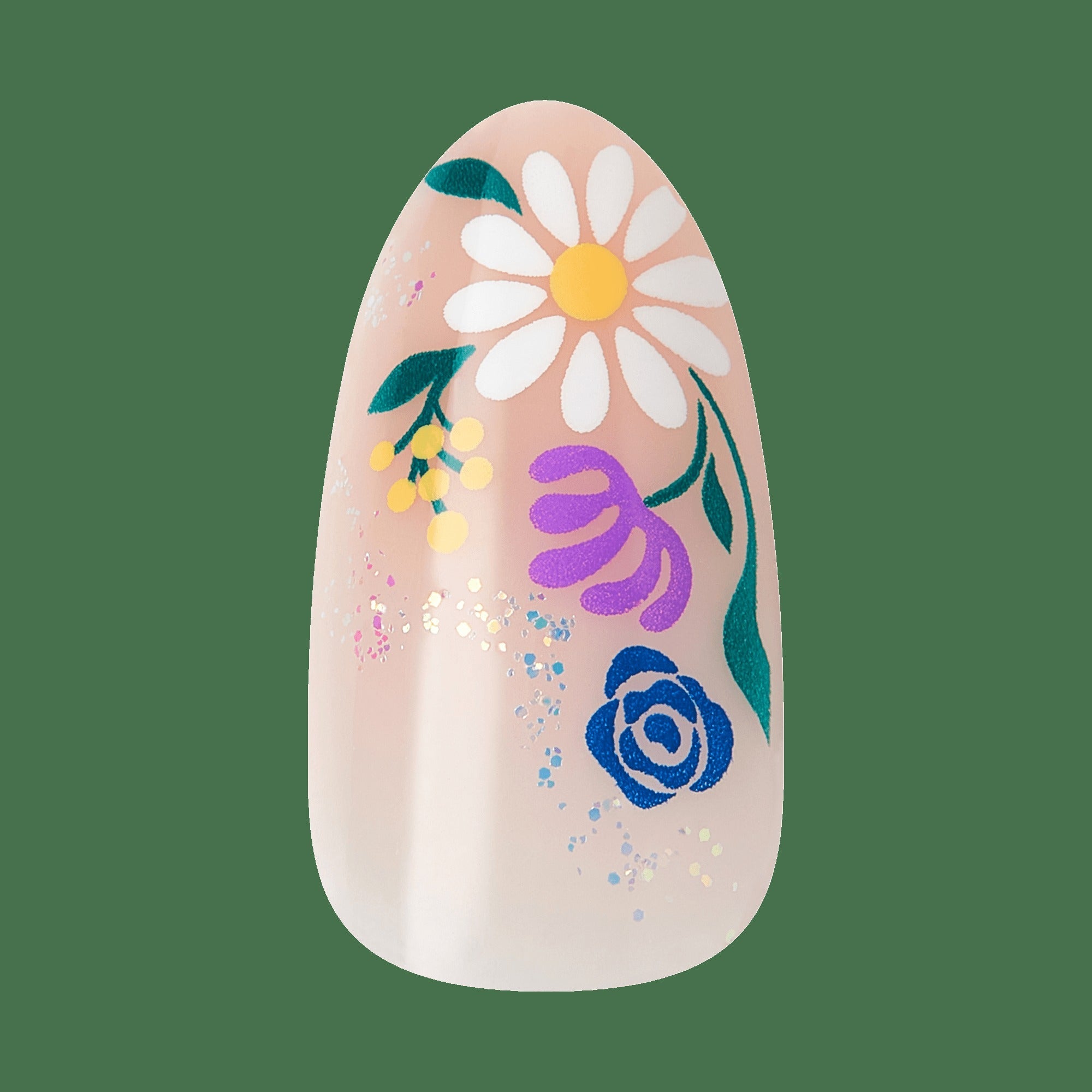 Kiss Core Design Press On Fake Glue Nails - Stay In Touch | Design, Multicolor, Medium, Almond