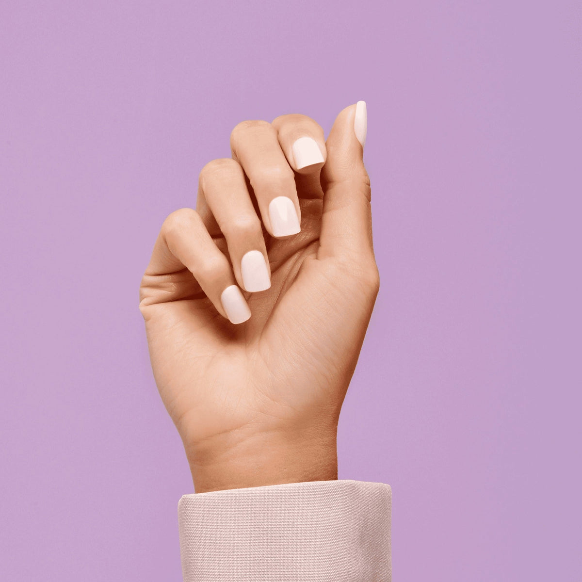 Impress Color No Glue Fake Press On Nails - Point Pink | Solid, Pink, Short, Squoval, Manicure