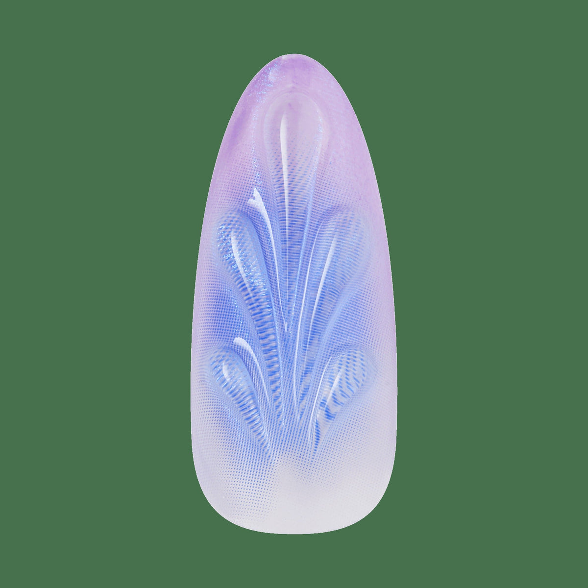 Kiss Luxe Press On Fake Glue Nails - Jasmine Skies | 3D & Jewel Design, Purple, Long, Almond