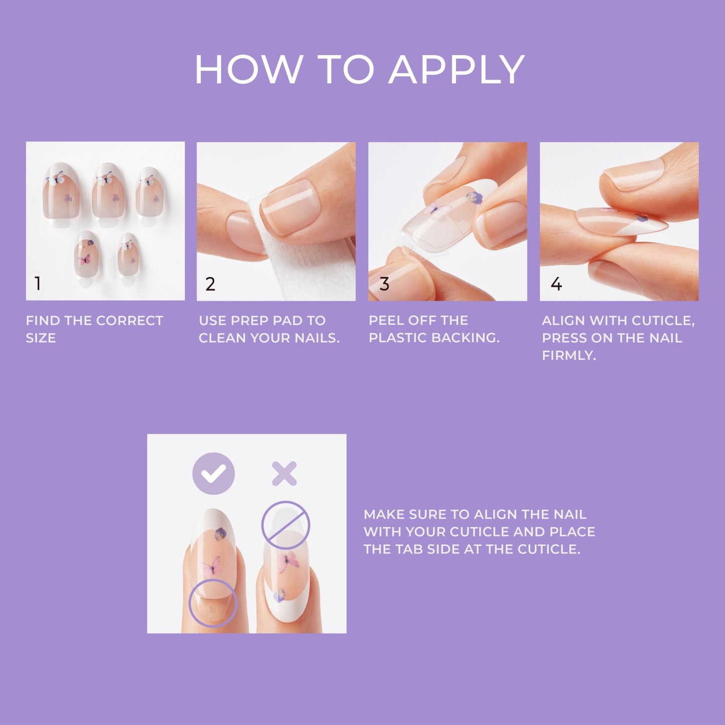 Impress Design No Glue Fake Press On Nails - For the Night | French Design, Black, Medium, Coffin, Manicure